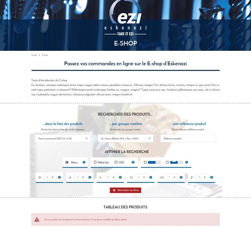 Réalisation du site e-commerce